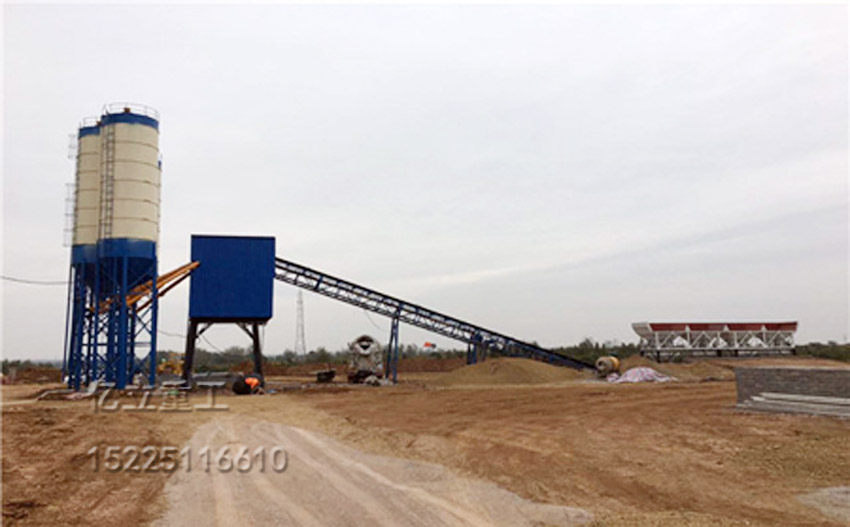 斜皮帶上料攪拌站設（shè）備