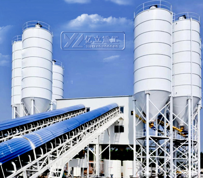 HZS240混凝土攪拌站用戶生產現場_效率高_性能穩定