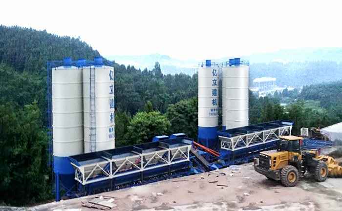 混凝土攪拌站設備用戶生產現場_攪拌站廠家_價格實惠