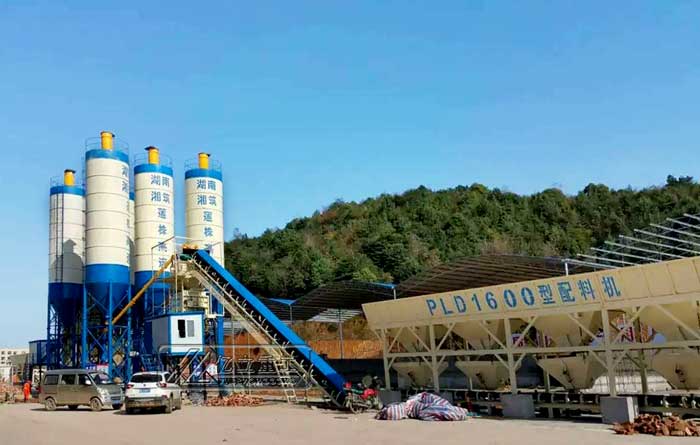 混凝土攪拌站（zhàn）生產現場