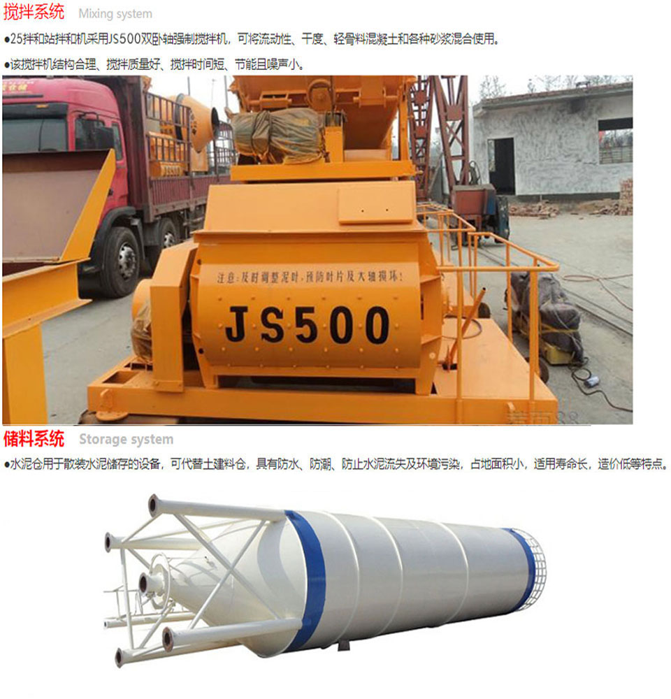25混凝土（tǔ）攪拌站攪拌係統細節（jiē）圖