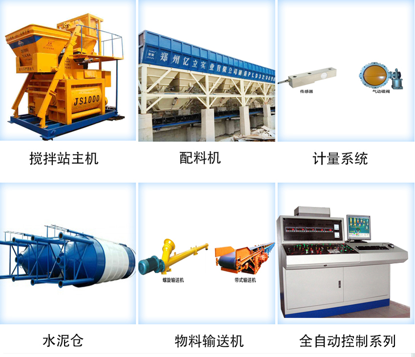混凝土攪拌站設備配置表