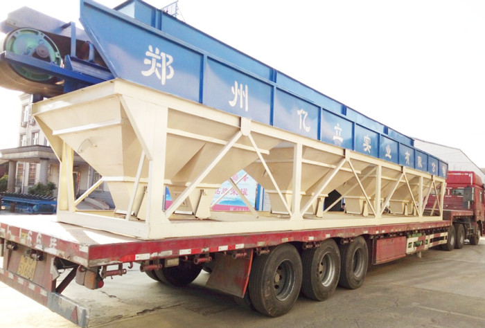 商品混凝土攪拌站配料機發貨現場