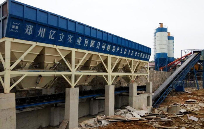 混凝土配料機應用在攪拌站中（zhōng）的效（xiào）果展示